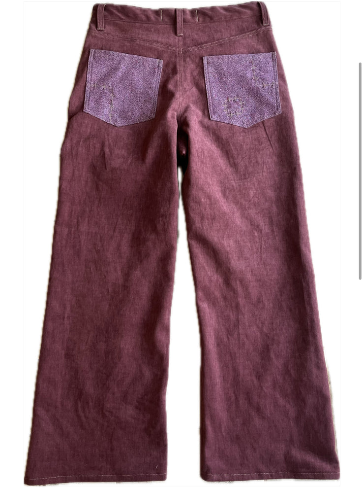 Signature Cut Pants in Wine