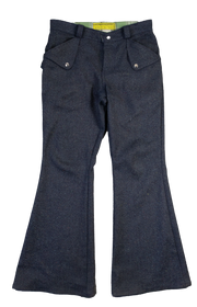 Signature Cut Flare Jeans In nepped wool