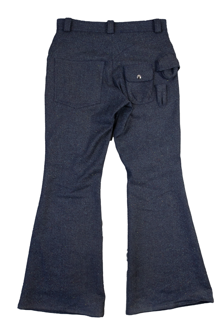 Signature Cut Flare Jeans In nepped wool