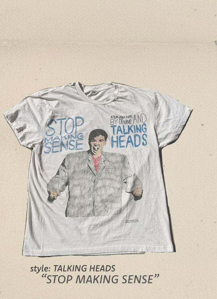 Talking Heads Hand Colored Bootleg T shirt