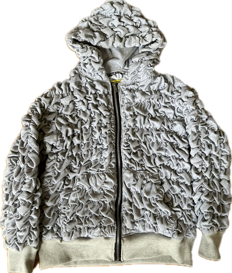 Shirred Zip Up Hoodie Sample