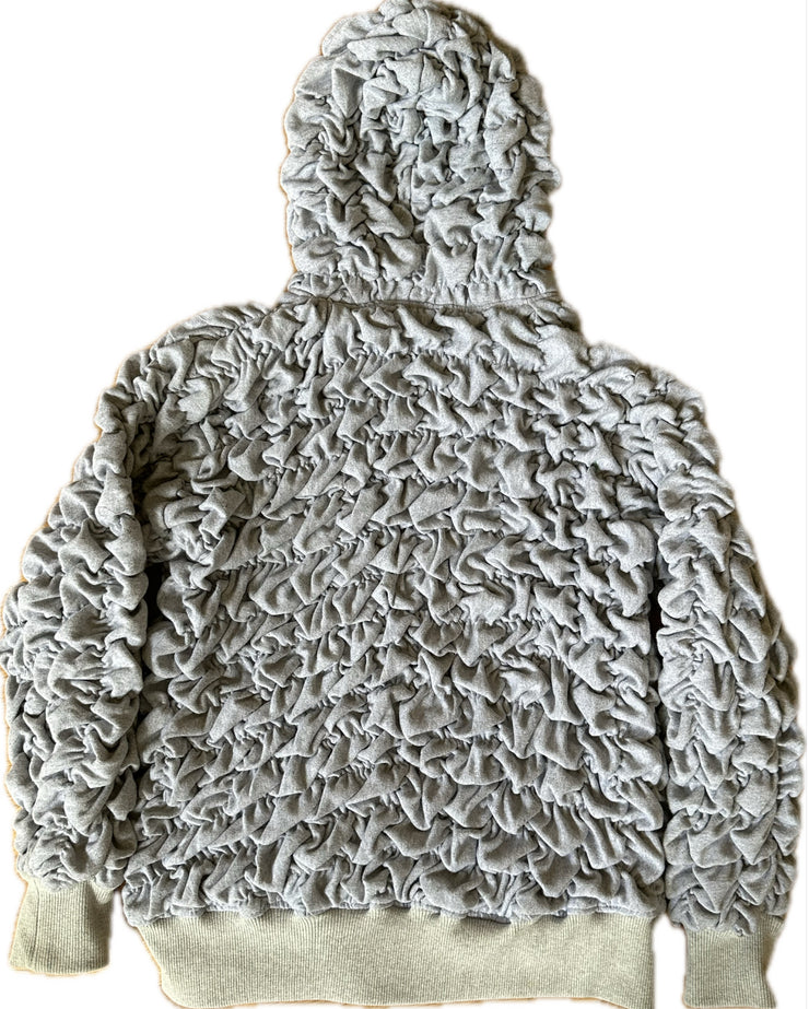 Shirred Zip Up Hoodie Sample