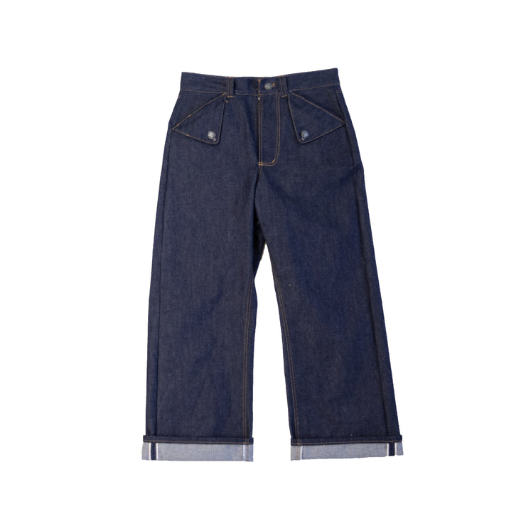 Signature Cut Pants in White Oak Cone Mills Selvedge Denim