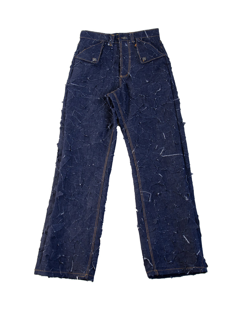 Signature Cut Pants in Collage Denim