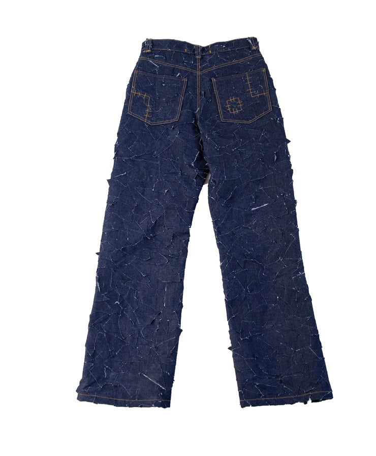 Signature Cut Pants in Collage Denim