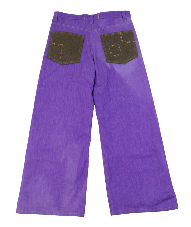 Signature Cut Pants Purple and Mohair