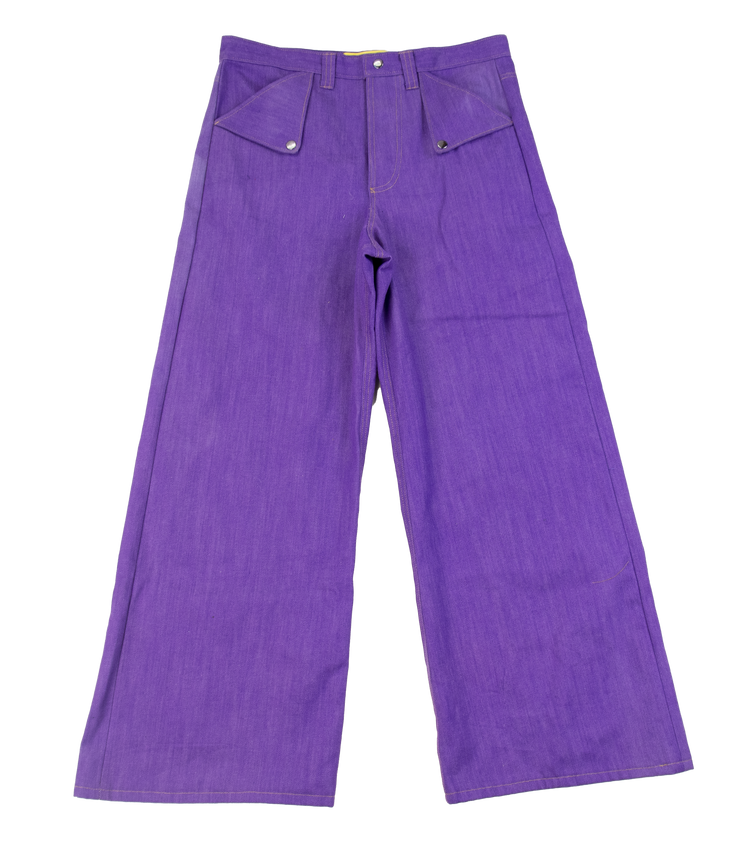 Signature Cut Pants Purple and Mohair