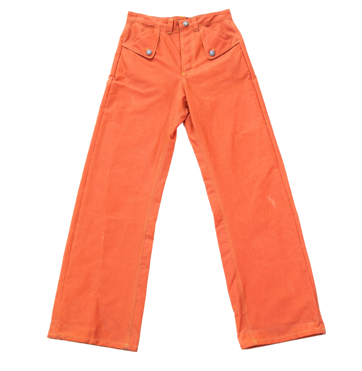 Signature Cut Jeans in orange Waxed Canvas